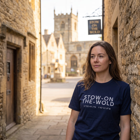Stow-on-the-Wold — Coordinates Navy Tee