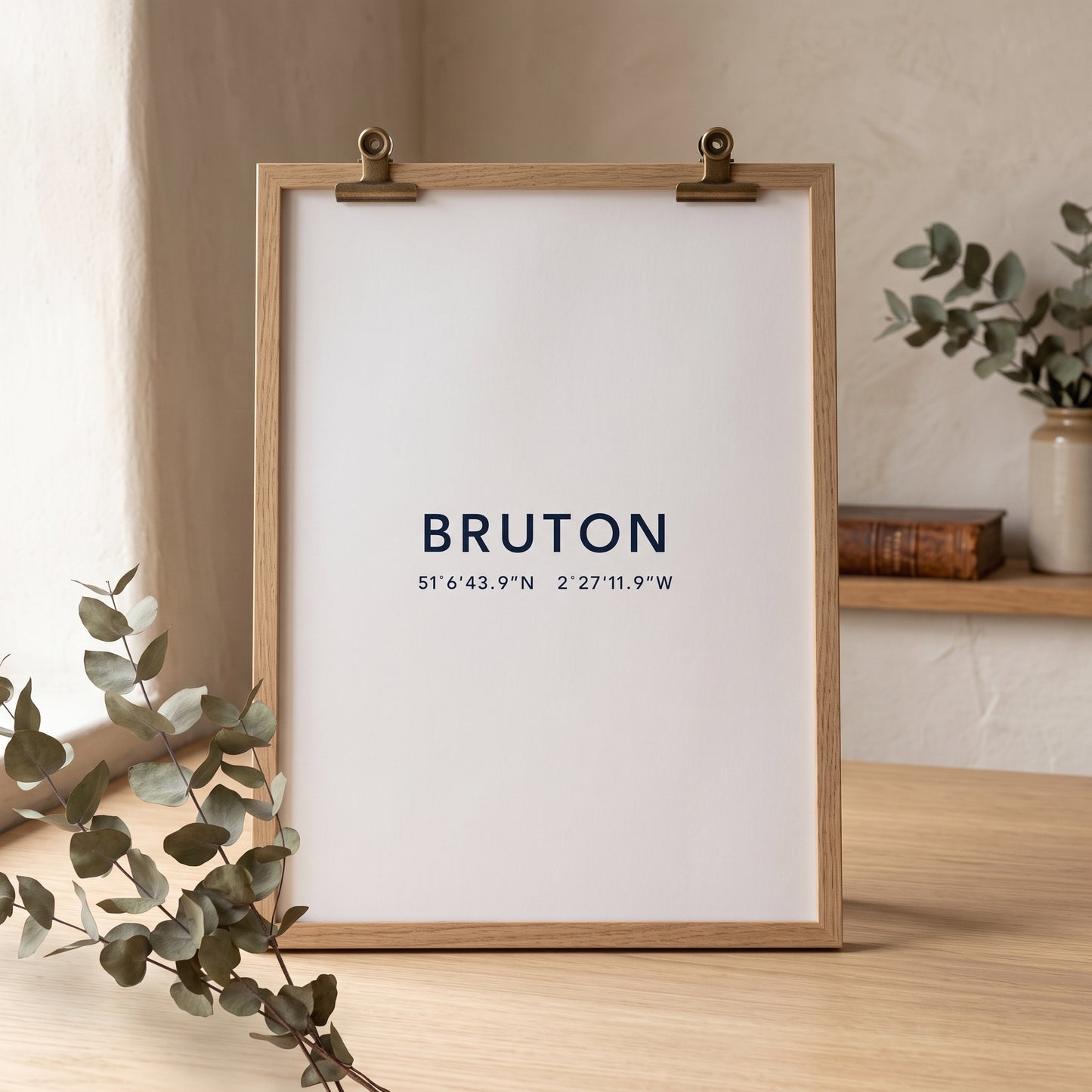 Bruton — Coordinates Print (White)
