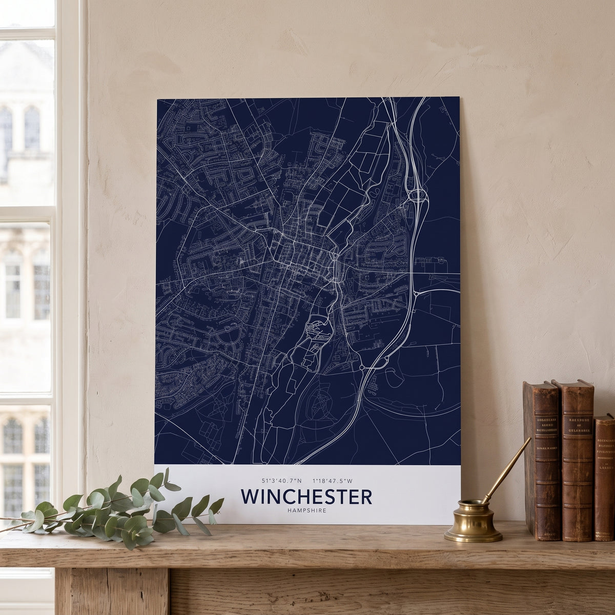 Your Town Merch — Winchester Map Print lifestyle