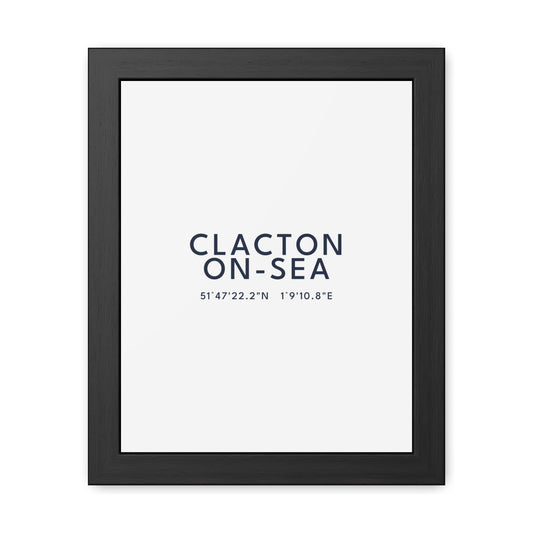 Clacton-on-Sea — Framed Coordinates Print