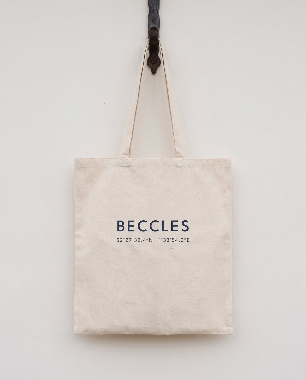 Your Town Merch — Beccles Coordinates Natural Tote lifestyle