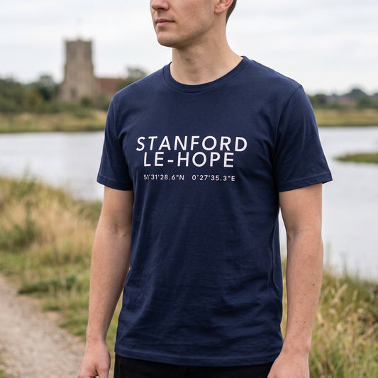 Stanford-le-Hope — Coordinates Navy Tee