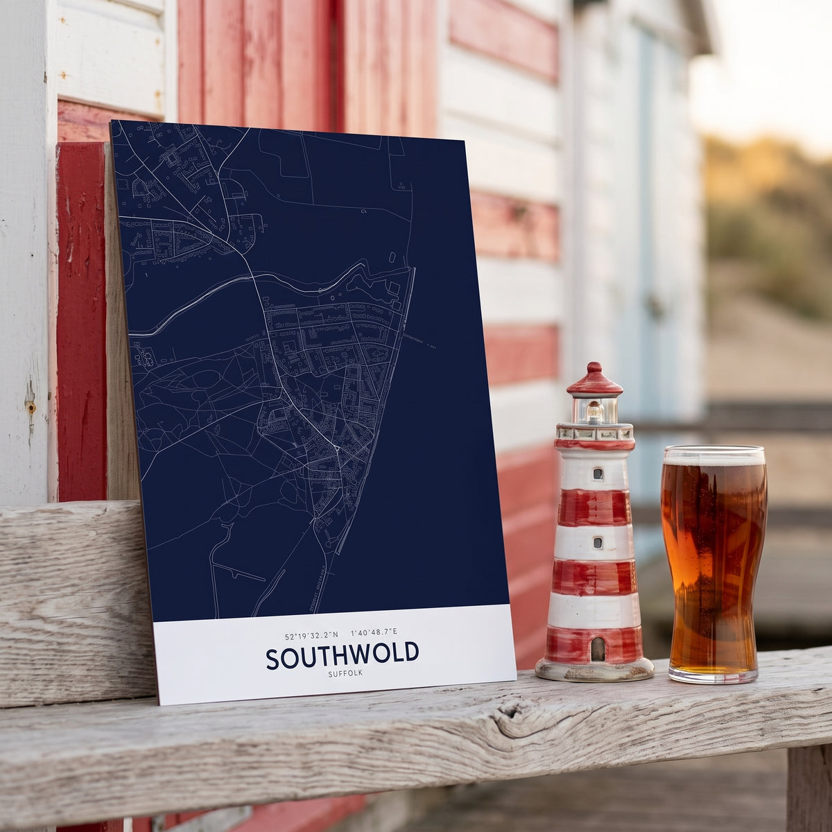 Your Town Merch — Southwold Map Print lifestyle