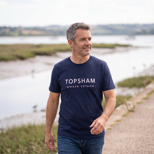 Topsham — Coordinates Navy Tee