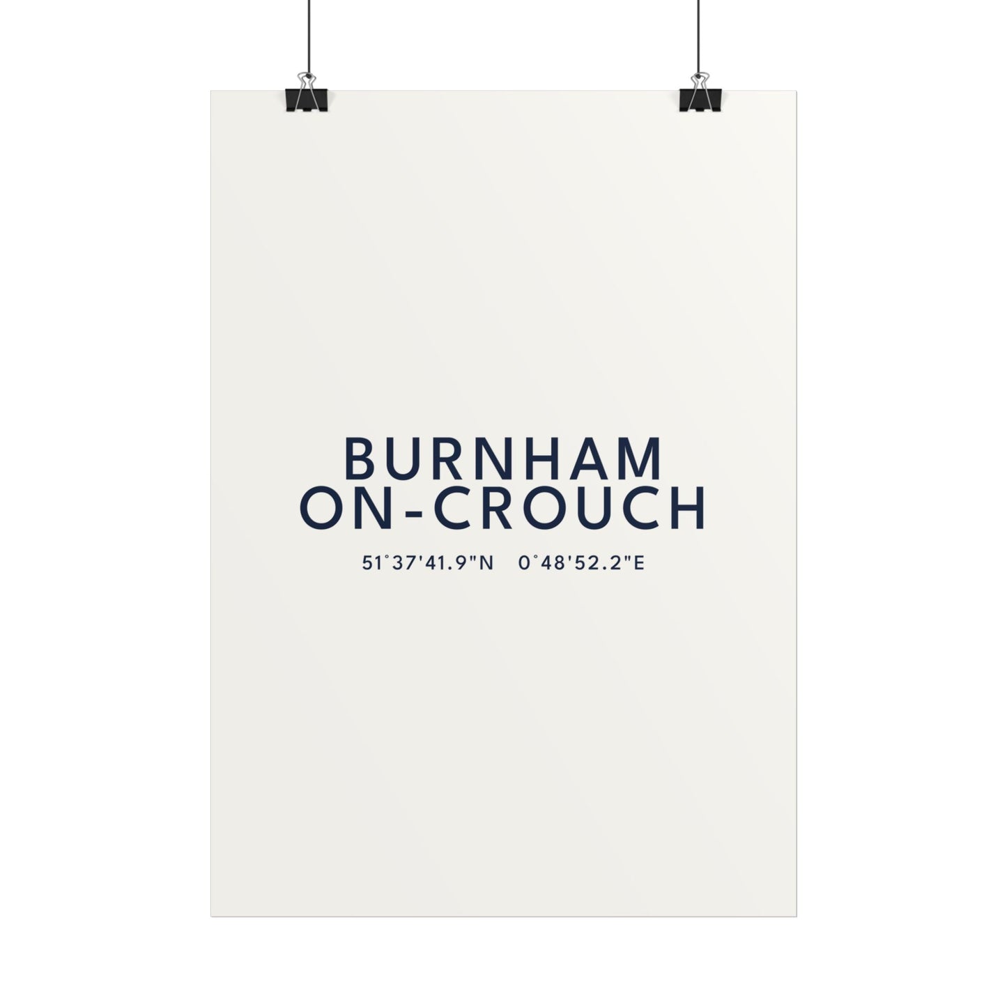 Burnham-on-Crouch — Coordinates Print (White)