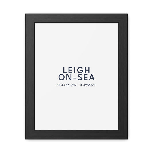 Leigh-on-Sea — Framed Coordinates Print