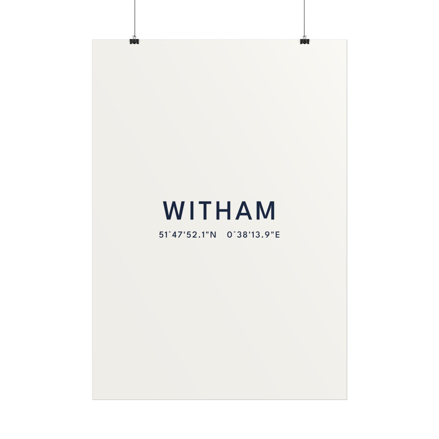 Witham — Coordinates Print (White)