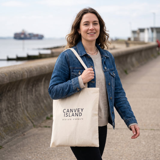 Canvey Island — Coordinates Natural Tote