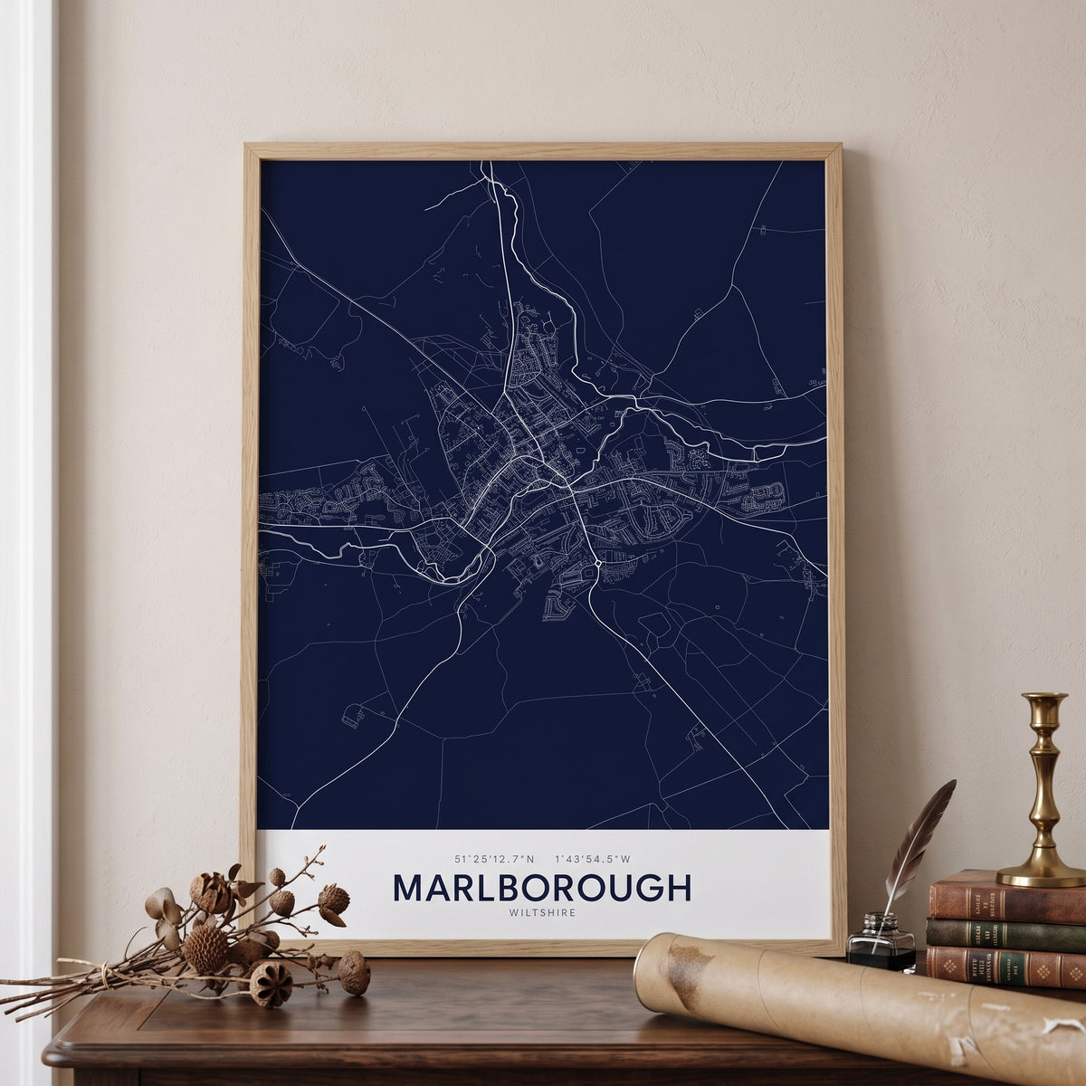 Your Town Merch — Marlborough Map Print lifestyle