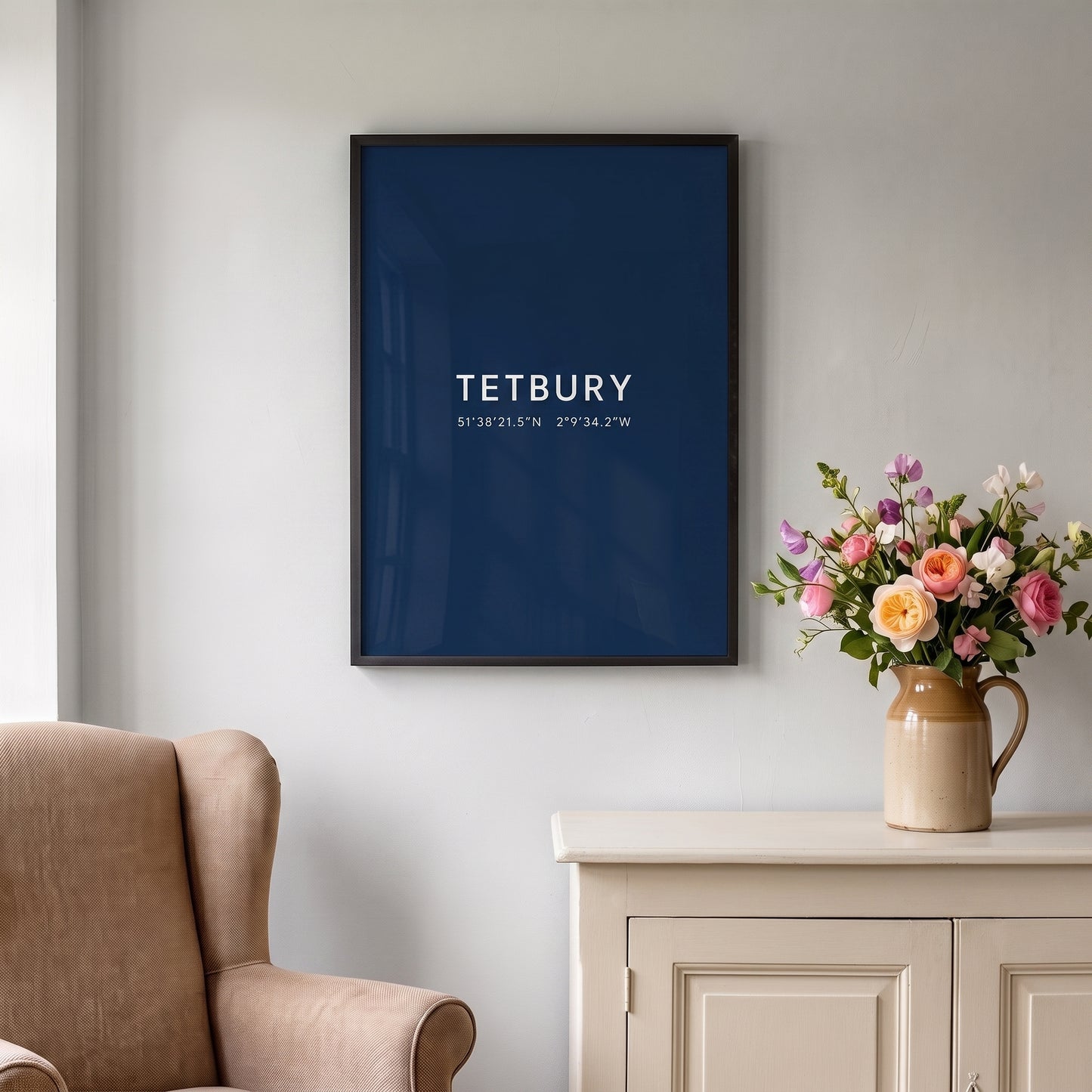 Tetbury — Framed Coordinates Print