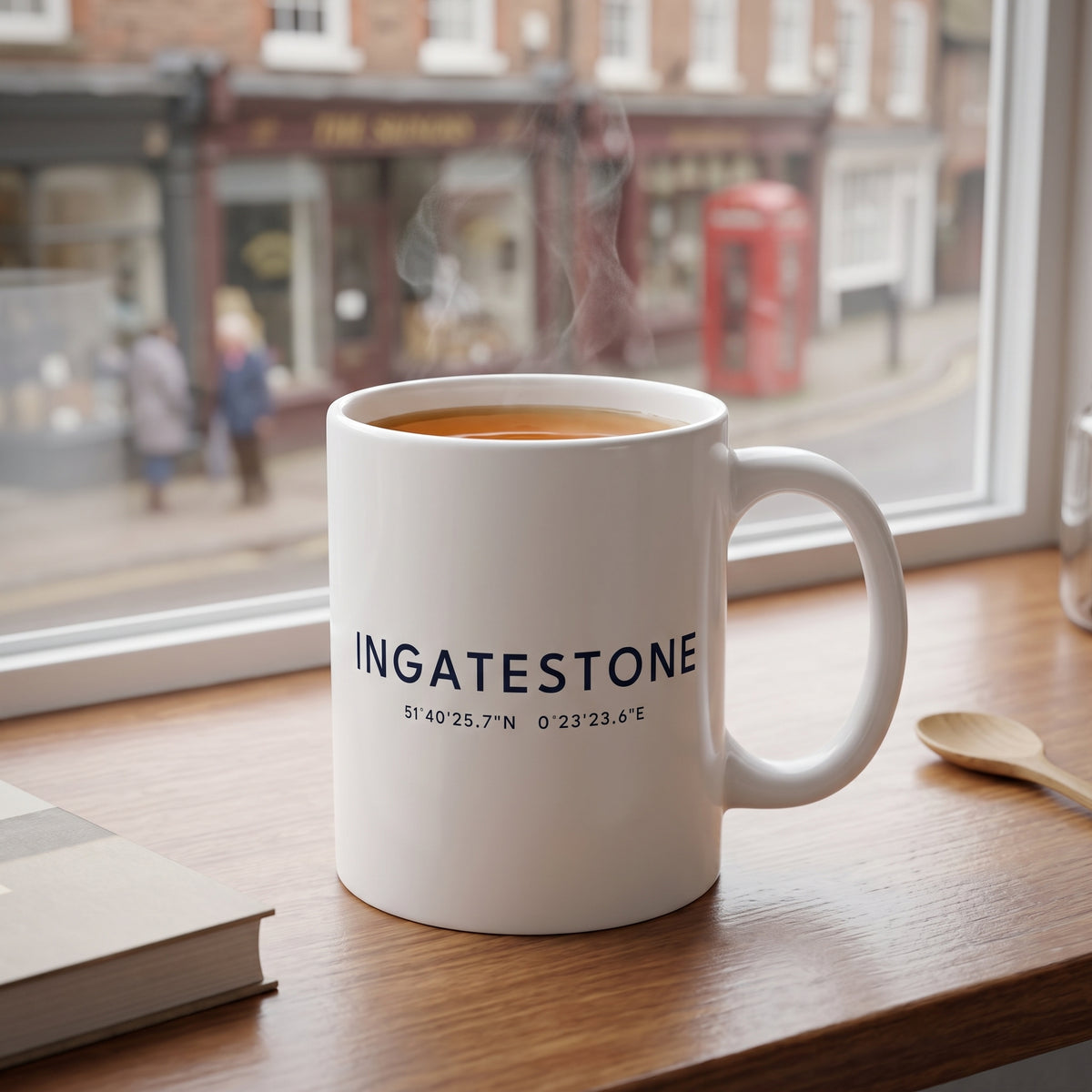 Your Town Merch — Ingatestone Coordinates Ceramic Mug lifestyle