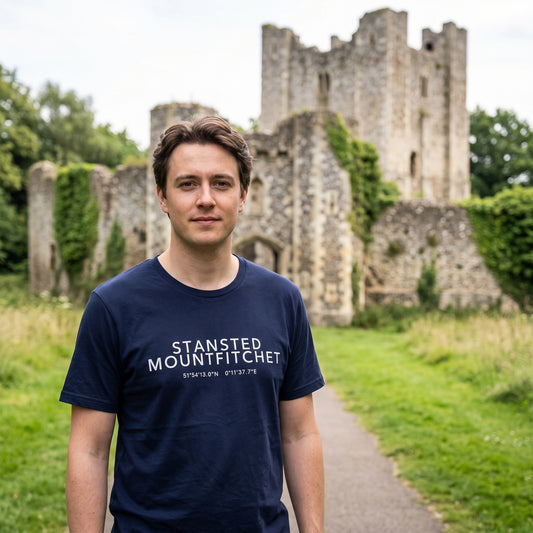 Stansted Mountfitchet — Coordinates Navy Tee