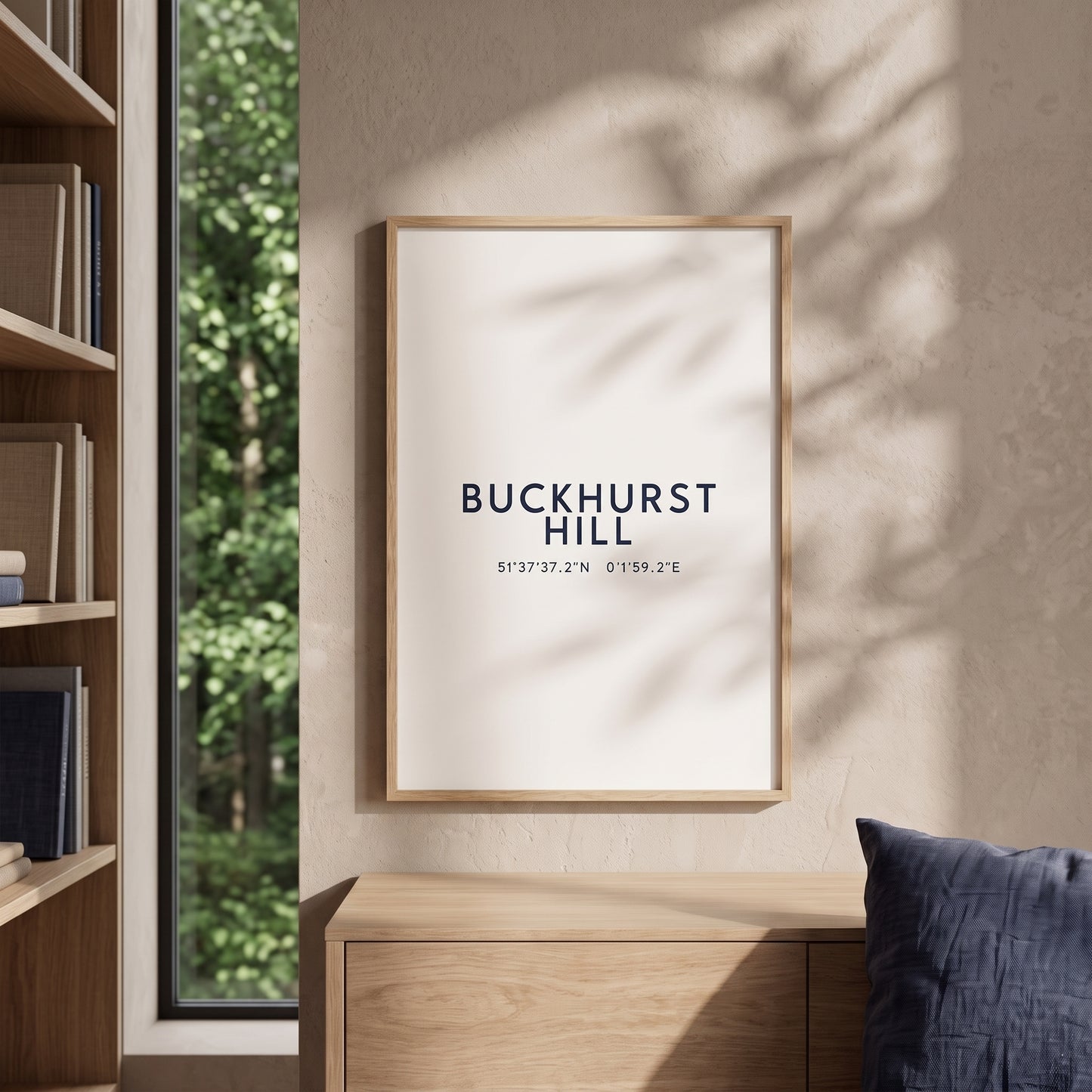 Buckhurst Hill — Coordinates Print (White)