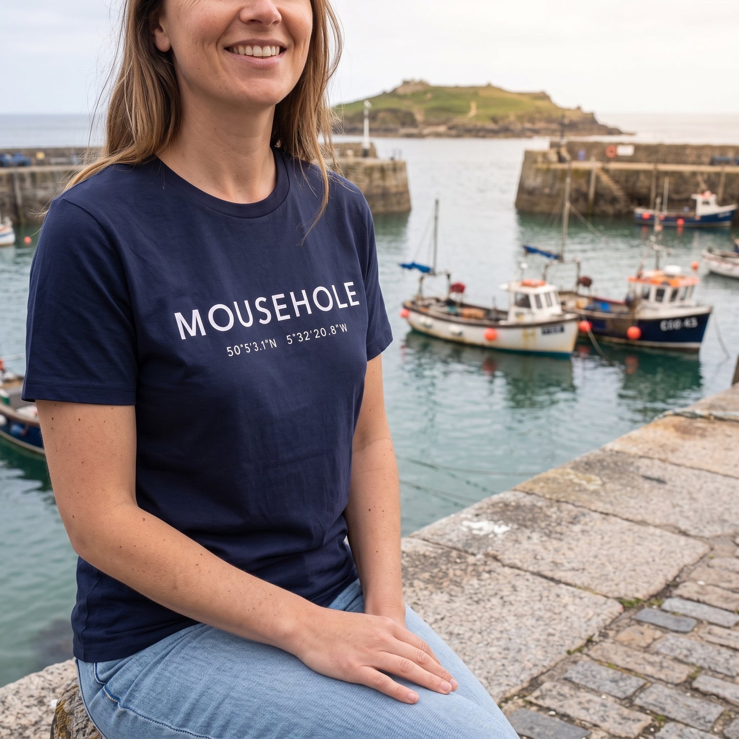 Mousehole — Coordinates Navy Tee