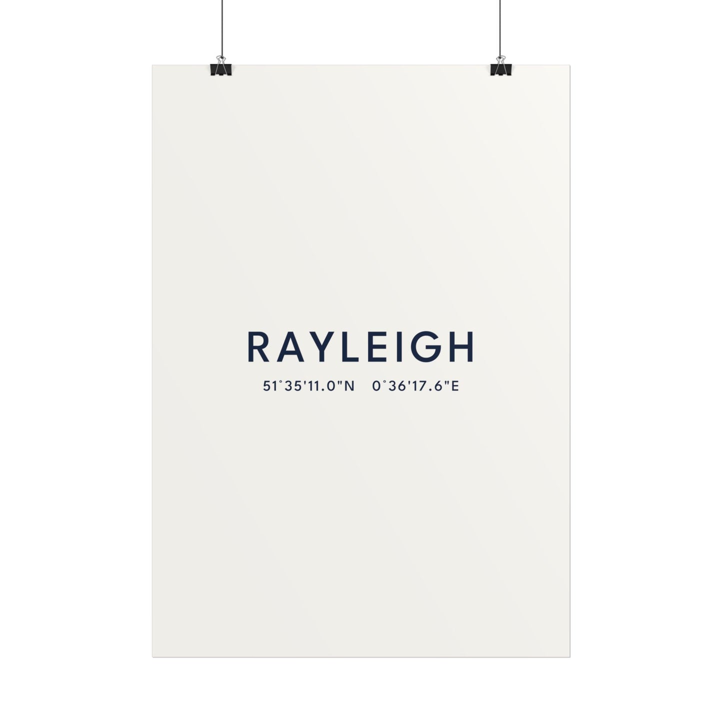 Rayleigh — Coordinates Print (White)