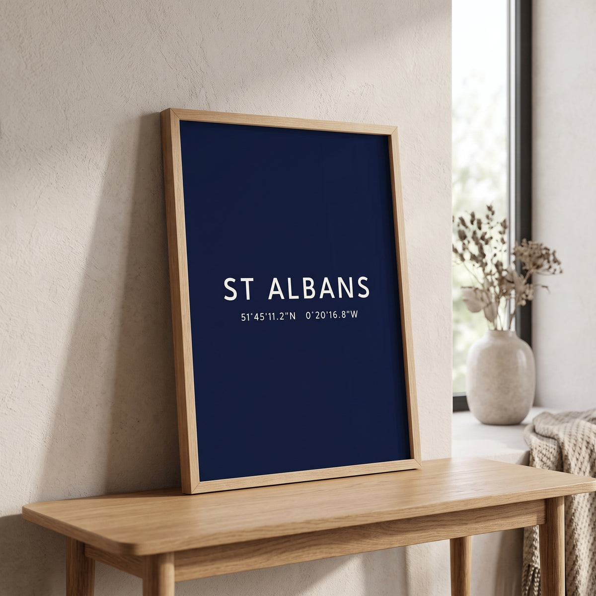 Your Town Merch — St Albans Coordinates Print lifestyle
