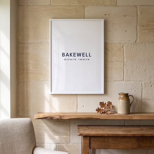 Bakewell — Framed Coordinates Print