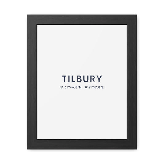Tilbury — Framed Coordinates Print