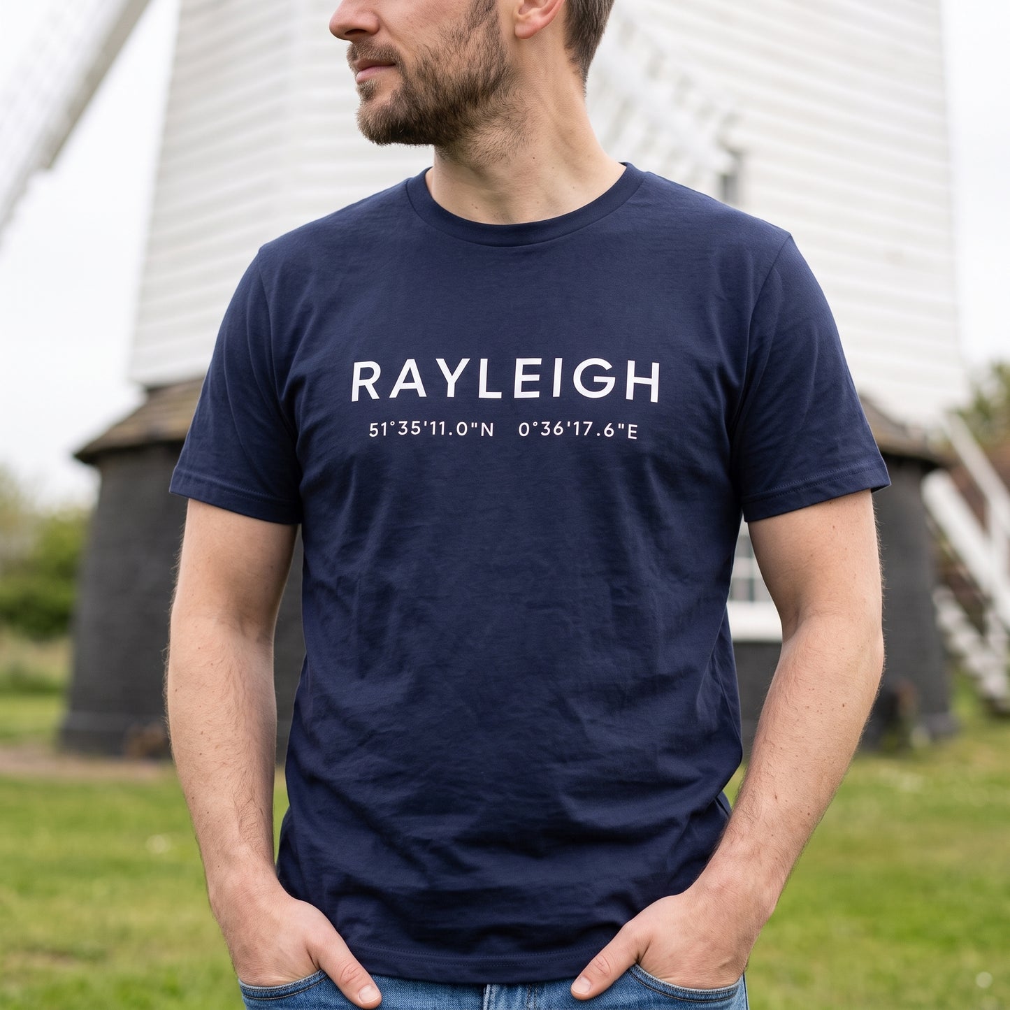 Rayleigh — Coordinates Navy Tee