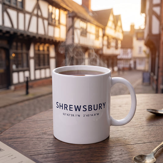 Shrewsbury — Coordinates Ceramic Mug