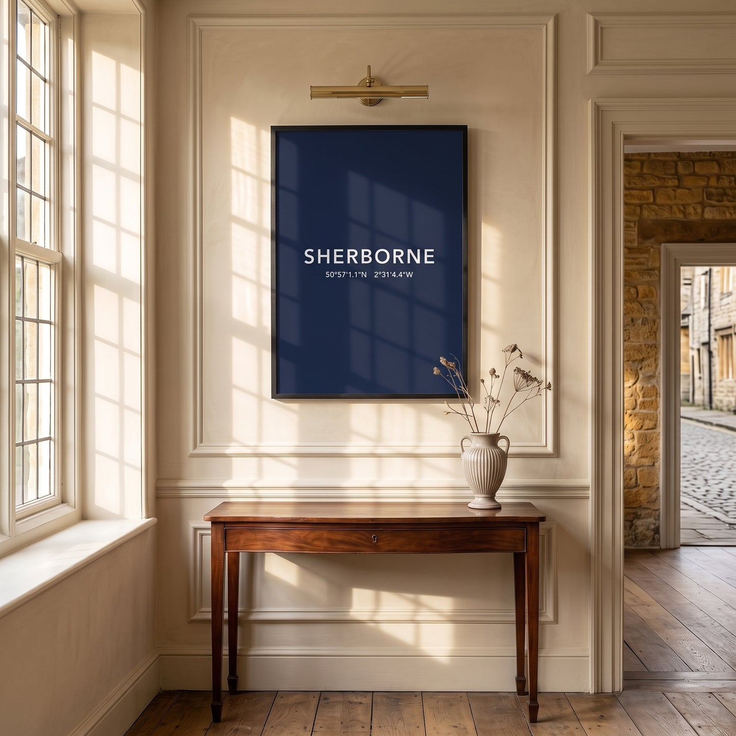 Sherborne — Framed Coordinates Print