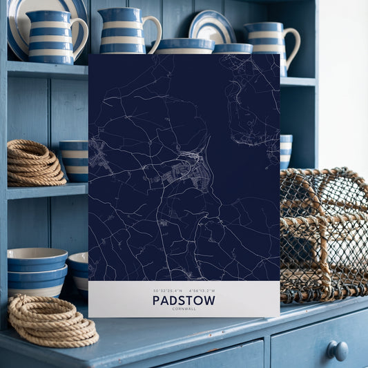 Padstow — Map Print