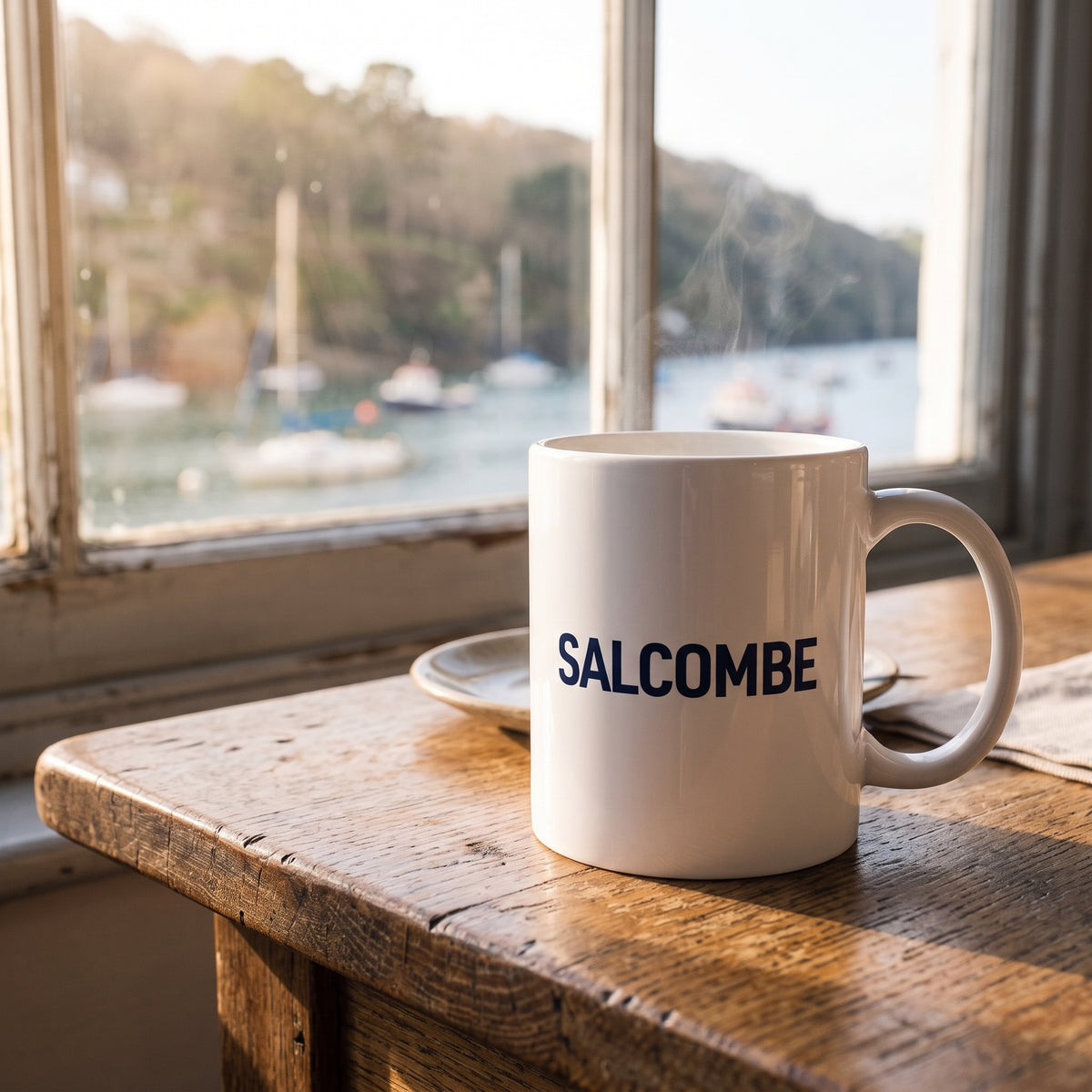 Your Town Merch — Salcombe Ceramic Mug lifestyle