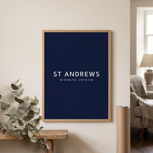 St Andrews — Coordinates Print