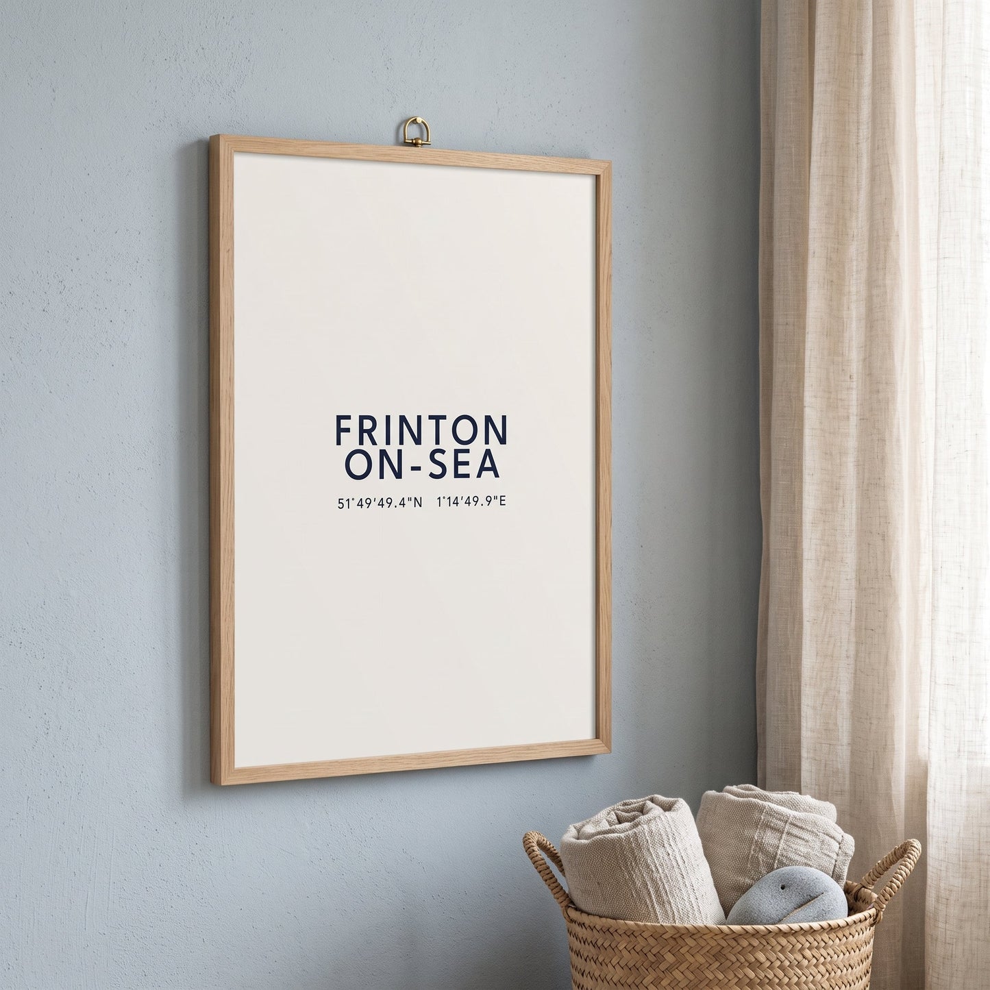 Frinton-on-Sea — Coordinates Print (White)