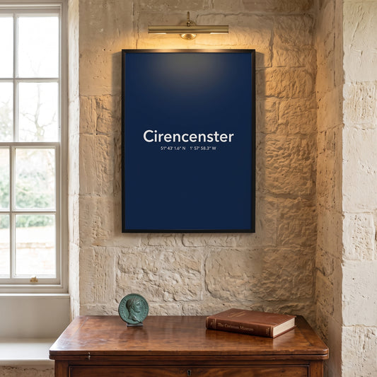 Cirencester — Framed Coordinates Print