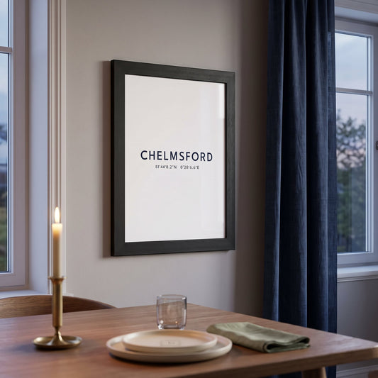 Chelmsford — Framed Coordinates Print