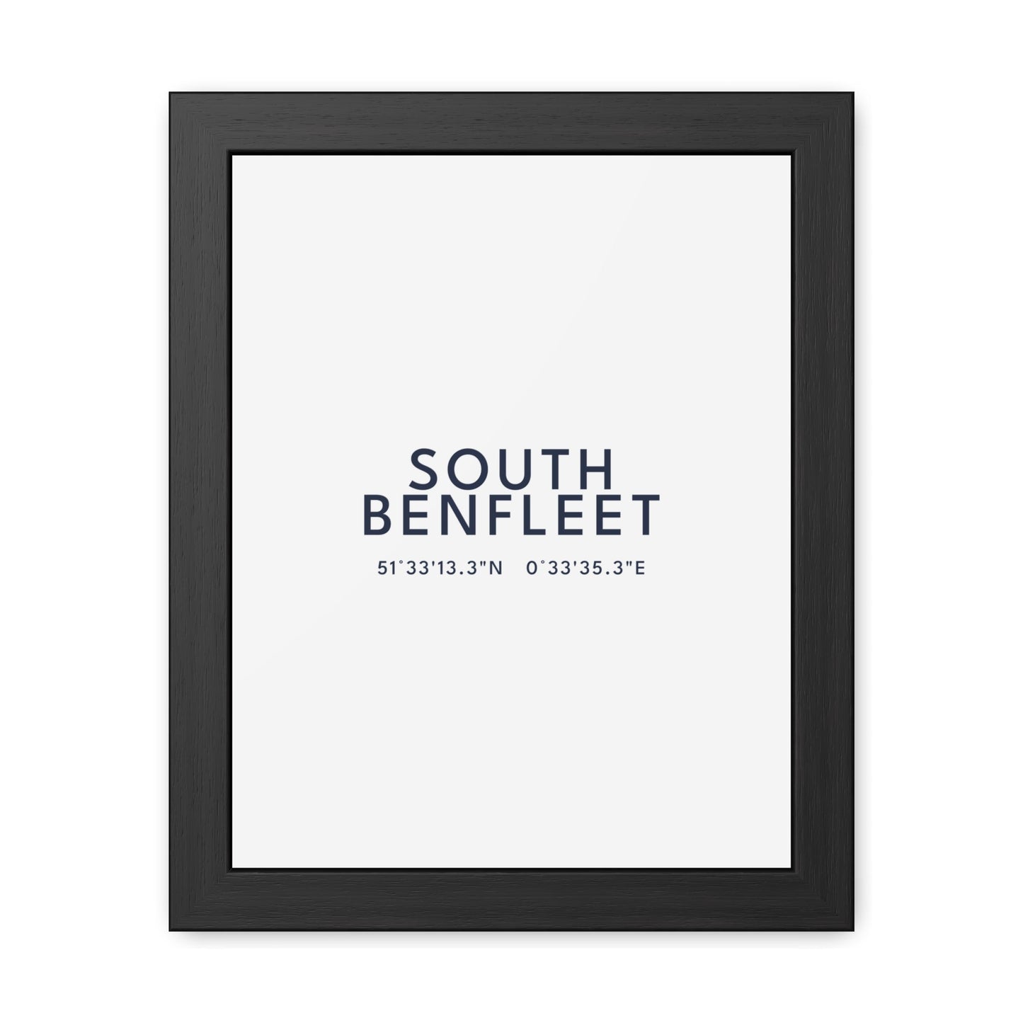 South Benfleet — Framed Coordinates Print