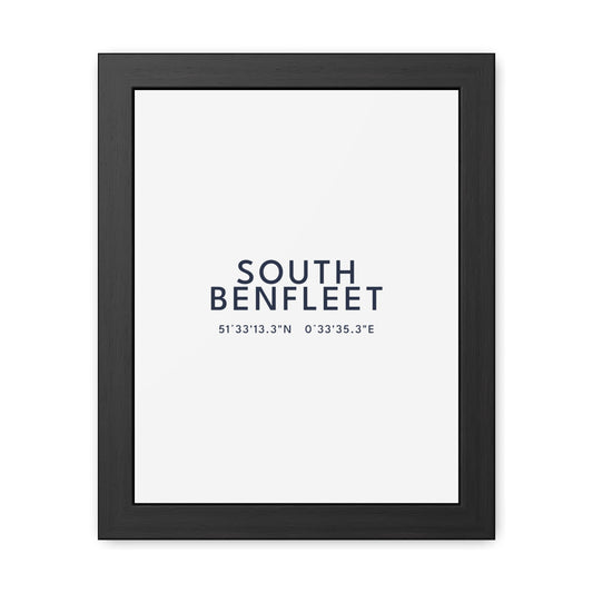 South Benfleet — Framed Coordinates Print