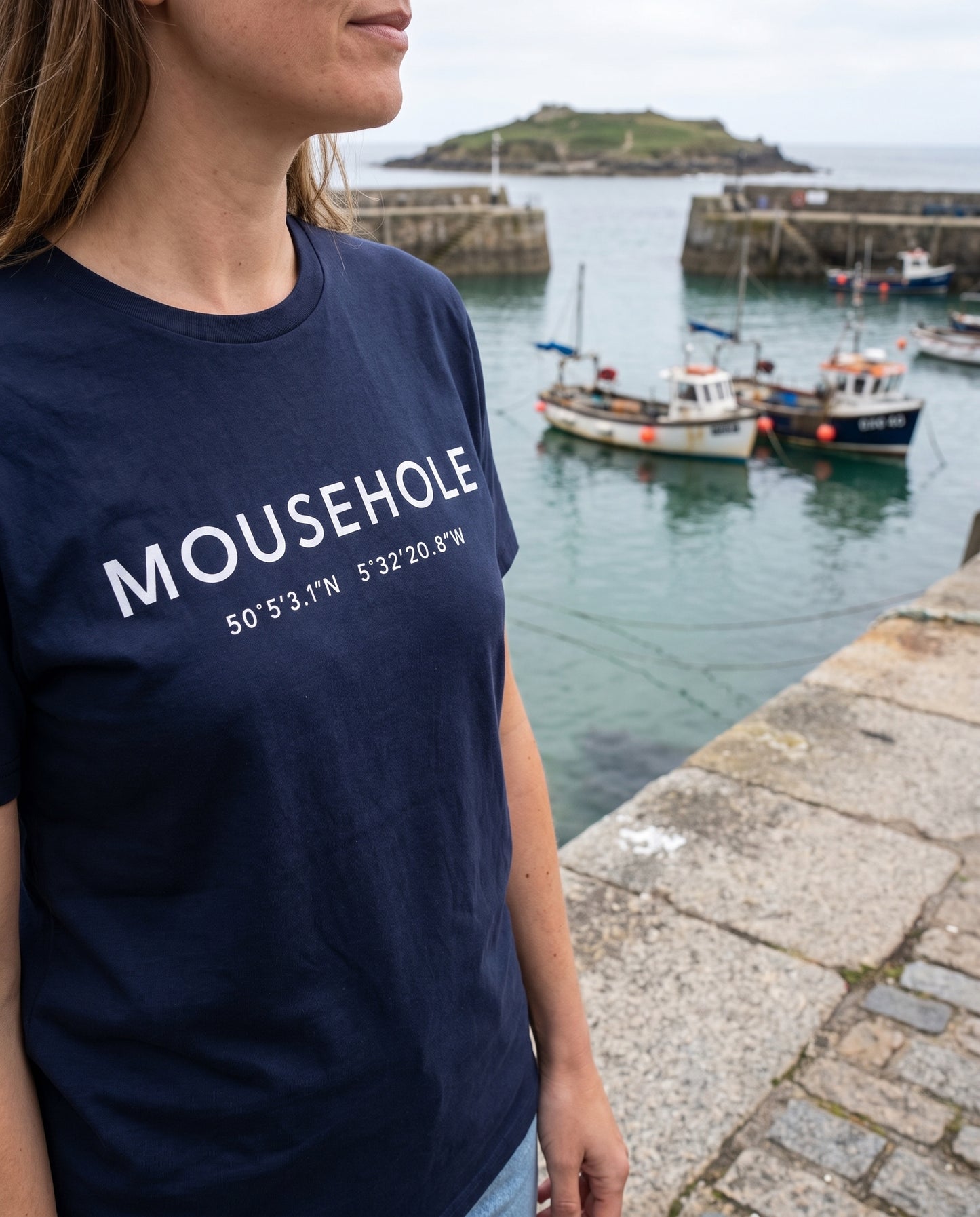 Mousehole — Coordinates Navy Tee