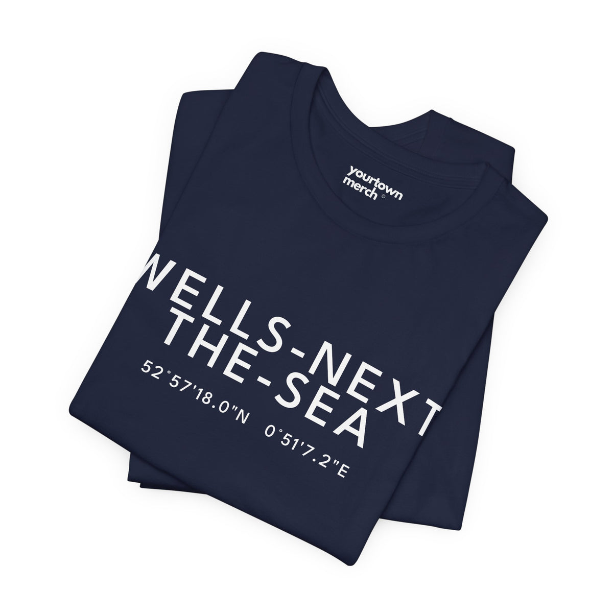 Wells-next-the-Sea — Coordinates Navy Tee