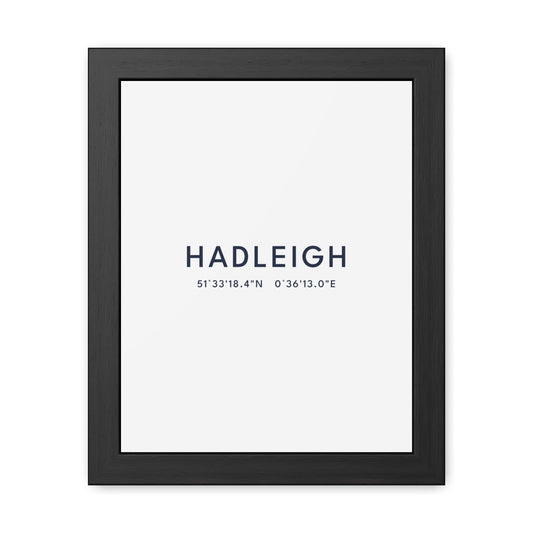 Hadleigh — Framed Coordinates Print