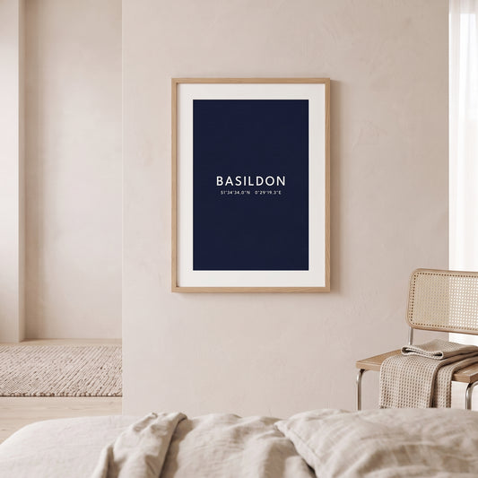Your Town Merch — Basildon — Coordinates Print