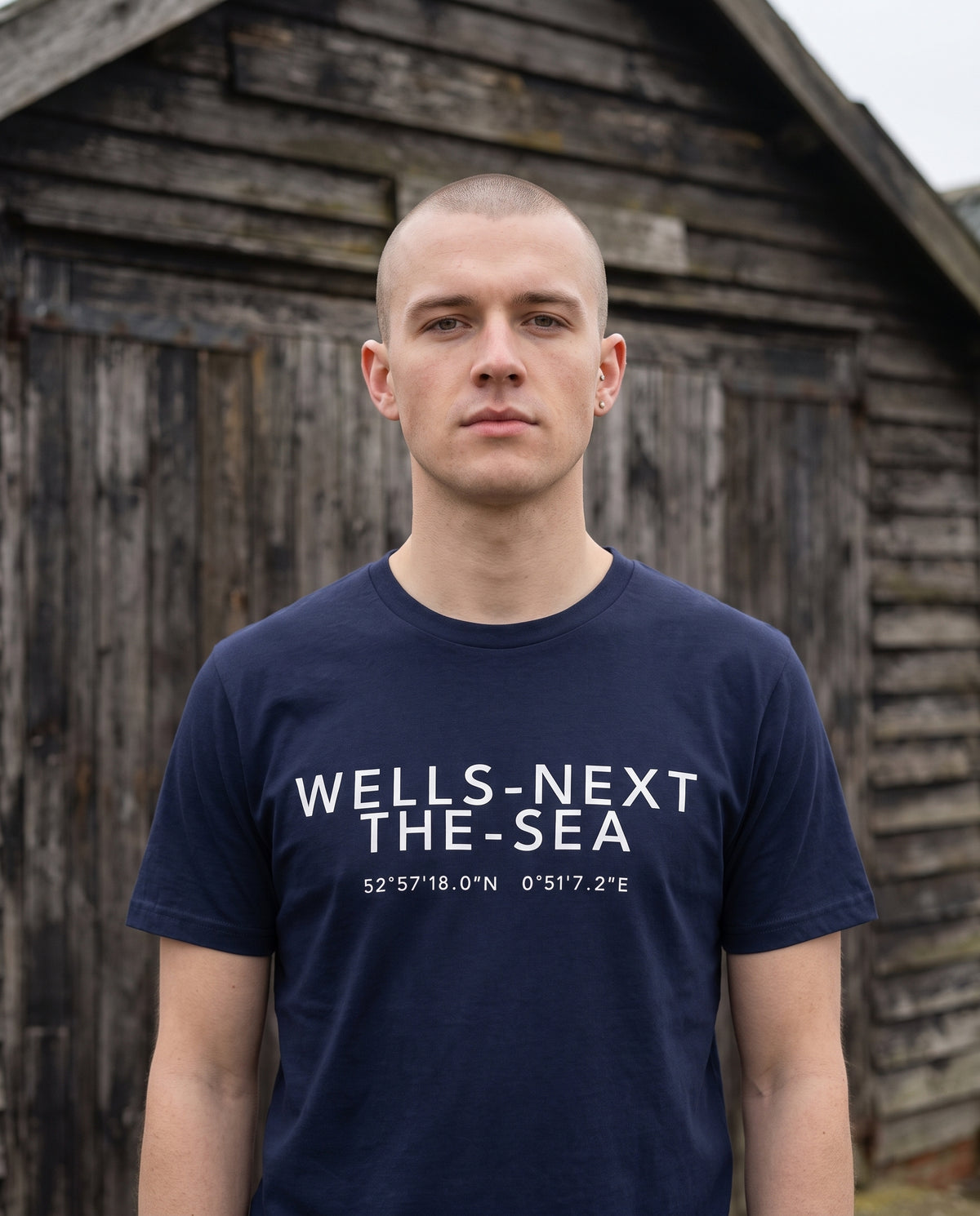 Your Town Merch — Wells-next-the-Sea Coordinates Navy Tee lifestyle