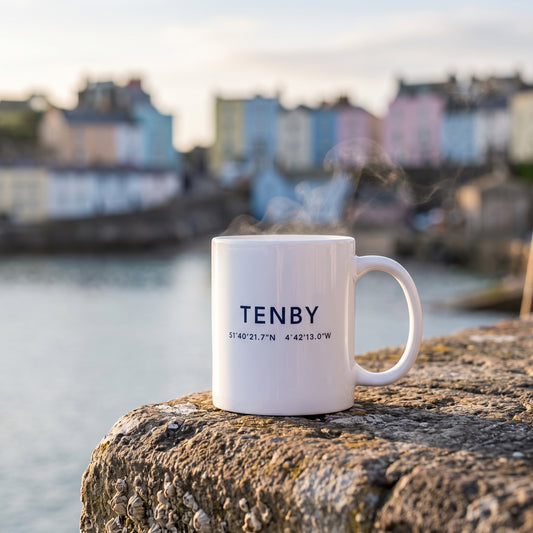 Tenby — Coordinates Ceramic Mug
