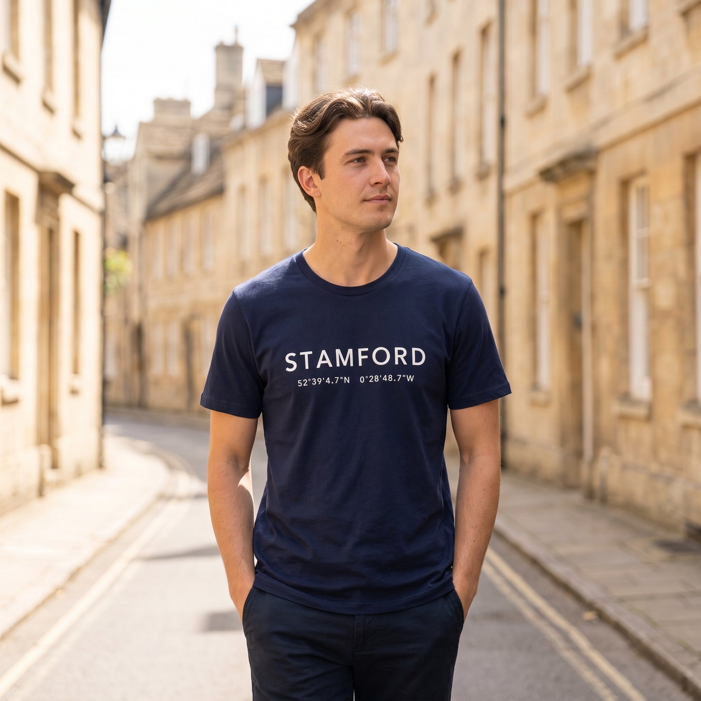 Stamford — Coordinates Navy Tee