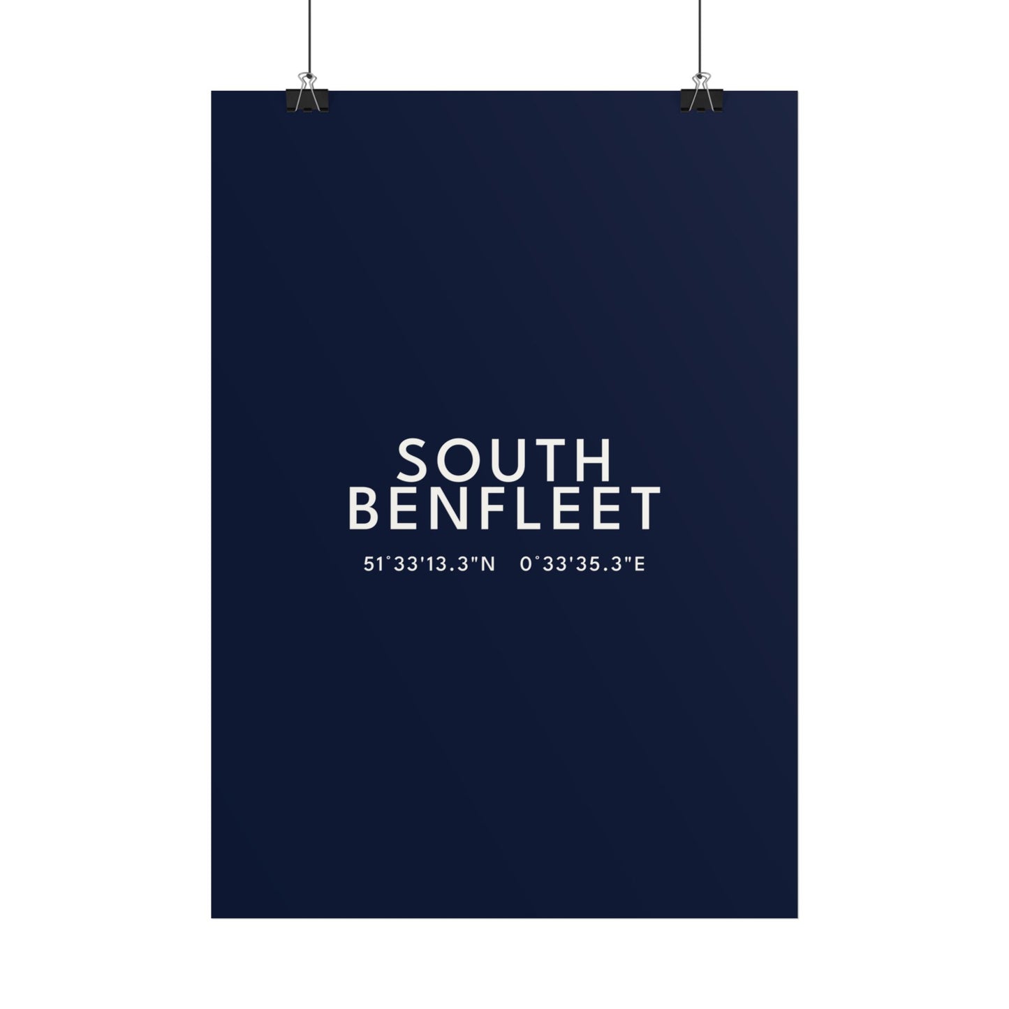 SOUTH BENFLEET — Coordinates Print