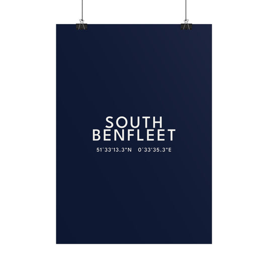 South Benfleet — Coordinates Print