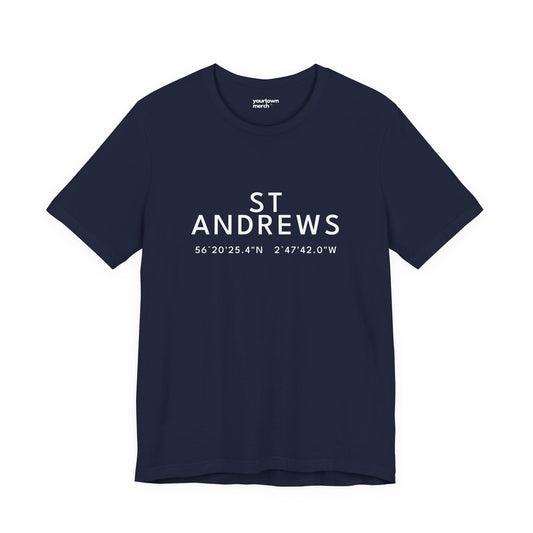 St Andrews — Coordinates Navy Tee