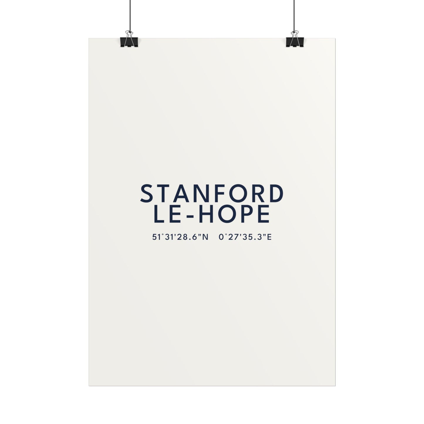 Stanford-le-Hope — Coordinates Print (White)