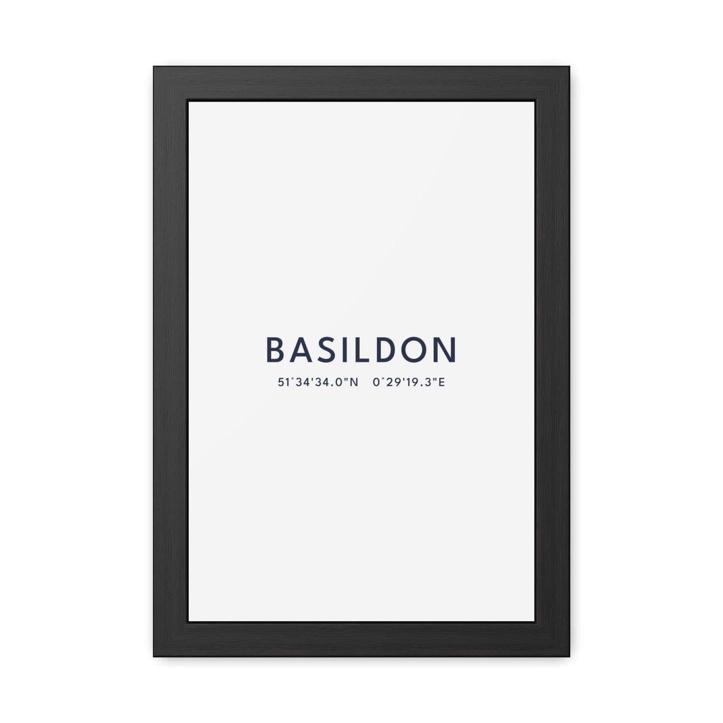 Basildon — Framed Coordinates Print