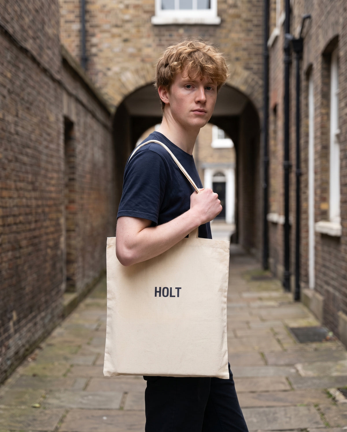 Your Town Merch — Holt Natural Tote lifestyle