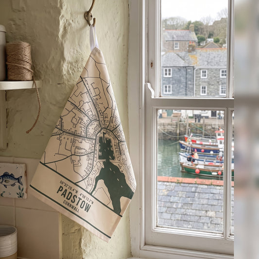 Padstow — Map Tea Towel