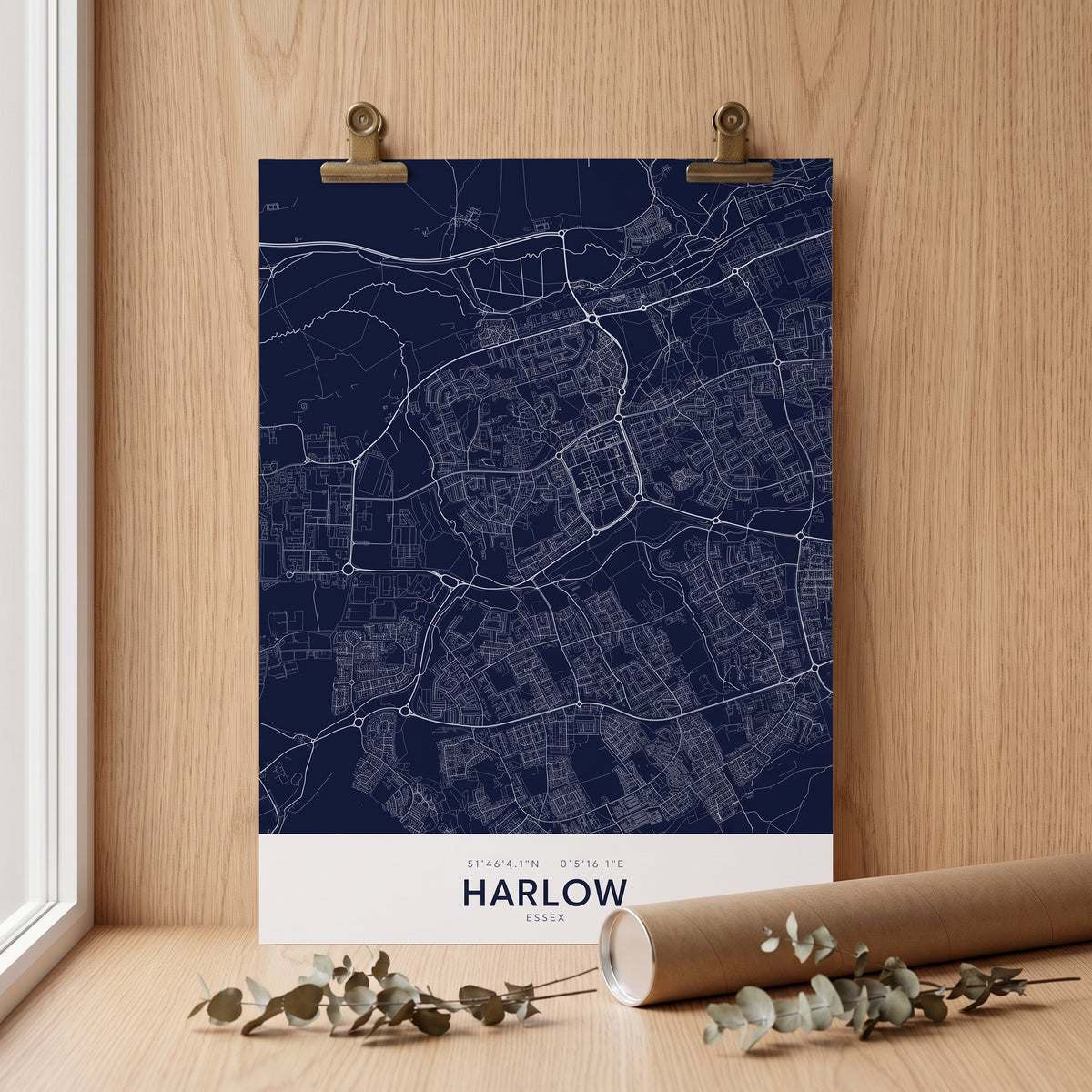 Your Town Merch — Harlow Map Print lifestyle