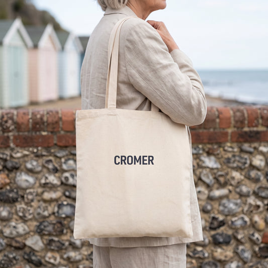 Your Town Merch — Cromer Natural Tote lifestyle