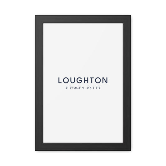 Loughton — Framed Coordinates Print